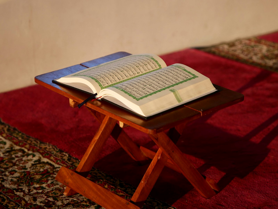 The Quran on the table